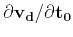 $\partial \mathbf{v_d} / \partial \mathbf{t_0}$