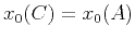 $x_0 (C) = x_0 (A)$