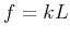 $f = k∕L$