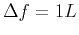 $\Delta f = 1∕L $