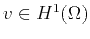$ v \in H^1(\Omega)$