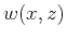 $w(x,z)$