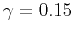 $ \gamma=0.15$