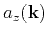 $ a_{z}(\mathbf{k})$
