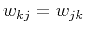$ w_{kj}=w_{jk}$