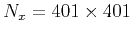$ N_{x}=401\times401$