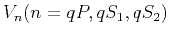 $ V_{n} (n=qP, qS_{1}, qS_{2})$