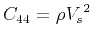 $ C_{44}=\rho{V_s}^2$
