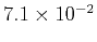 $7.1 \times 10^{-2}$