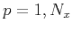$ p=1,N_x$