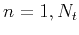 $ n=1,N_t$