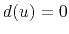 $ d(u)= 0$