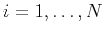 $ i=1,\ldots,N$