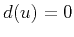 $ d(u)= 0$