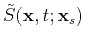 $ \tilde{S}(\textbf{x},t;\textbf{x}_s) $