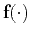 $ \textbf{f}(\cdot)$