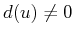 $ d(u)\neq 0$