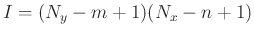 $I=(N_y-m+1)(N_x-n+1)$