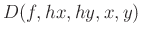 $D(f,hx,hy,x,y)$