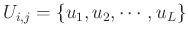 $U_{i,j}=\{u_1,u_2,\cdots,u_L\}$